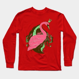 Pink Mint Swan Queen Long Sleeve T-Shirt